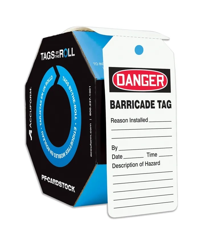DANGER BARRICADE TAG 100/RL - Barricade Tags